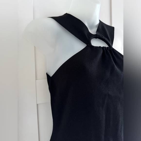 REISS Katya D-Ring Halterneck Top in Black Size Small - Picture 9 of 16